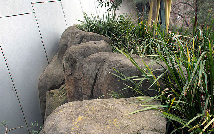 Mock rock in courtyard Melbourne Exhibition Centre